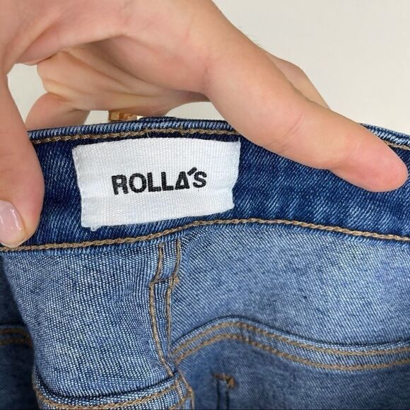 Rollas Westcoast Staple Dark Blue High Waisted Skinny Jeans Sz 30 - Picture 3 of 7